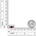 thumbnail image 6 of Gem Stone King 14K White Gold Black Diamond & Red Created Ruby 3-Stone Engagement Ring | 1.05 Cttw | Round 5MM and 4MM | Three Stone Wedding Anniversary Promise Ring for Women (Size 6), 6 of 6