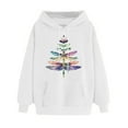 thumbnail image 2 of FRSASU Womens Oversized Hoodies Sweatshirts Long Sleeve Pullover with Pocket Fall Winter Outfits Y2k Clothes White, 2 of 5