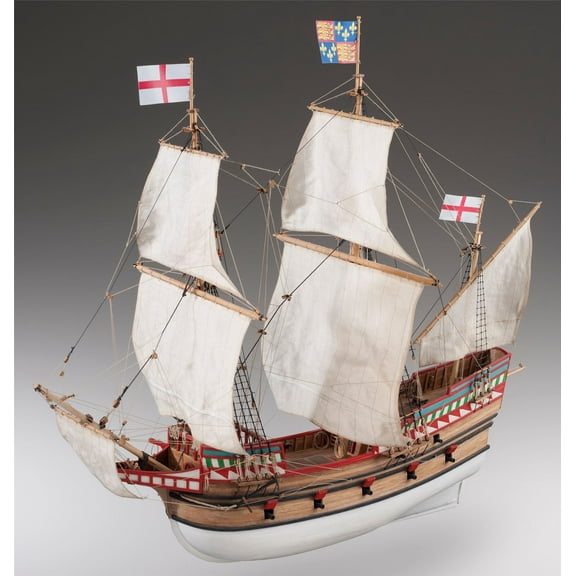 Dusek D017Golden Hind - Plank-On-Bulkhead Wood Ship Model Kit - 1:72 Scale - 500 mm (20") Long