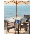 thumbnail image 2 of Outdoor Tablecloth with Umbrella Hole and Zipper, Blue Pumpkins Fall Square Table Cloth 60x60 Inch Waterproof Tablecloth, Thanksgiving Eucalyptus Leaf Rustic Picnic Table Cover for Patio Camping, 2 of 7
