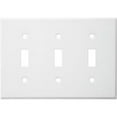 thumbnail image 1 of Morris Products 83032 Plaques Murales en Acier Inoxydable 3 Gang Toggle Switch Blanc, 1 of 2