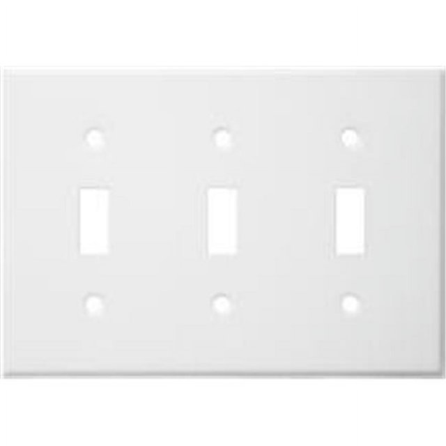Morris Products 83032 Plaques Murales en Acier Inoxydable 3 Gang Toggle Switch Blanc