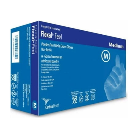 Cardinal Health Flexal Feel Powder-Free Nitrile Exam Gloves: 100 Count, Large