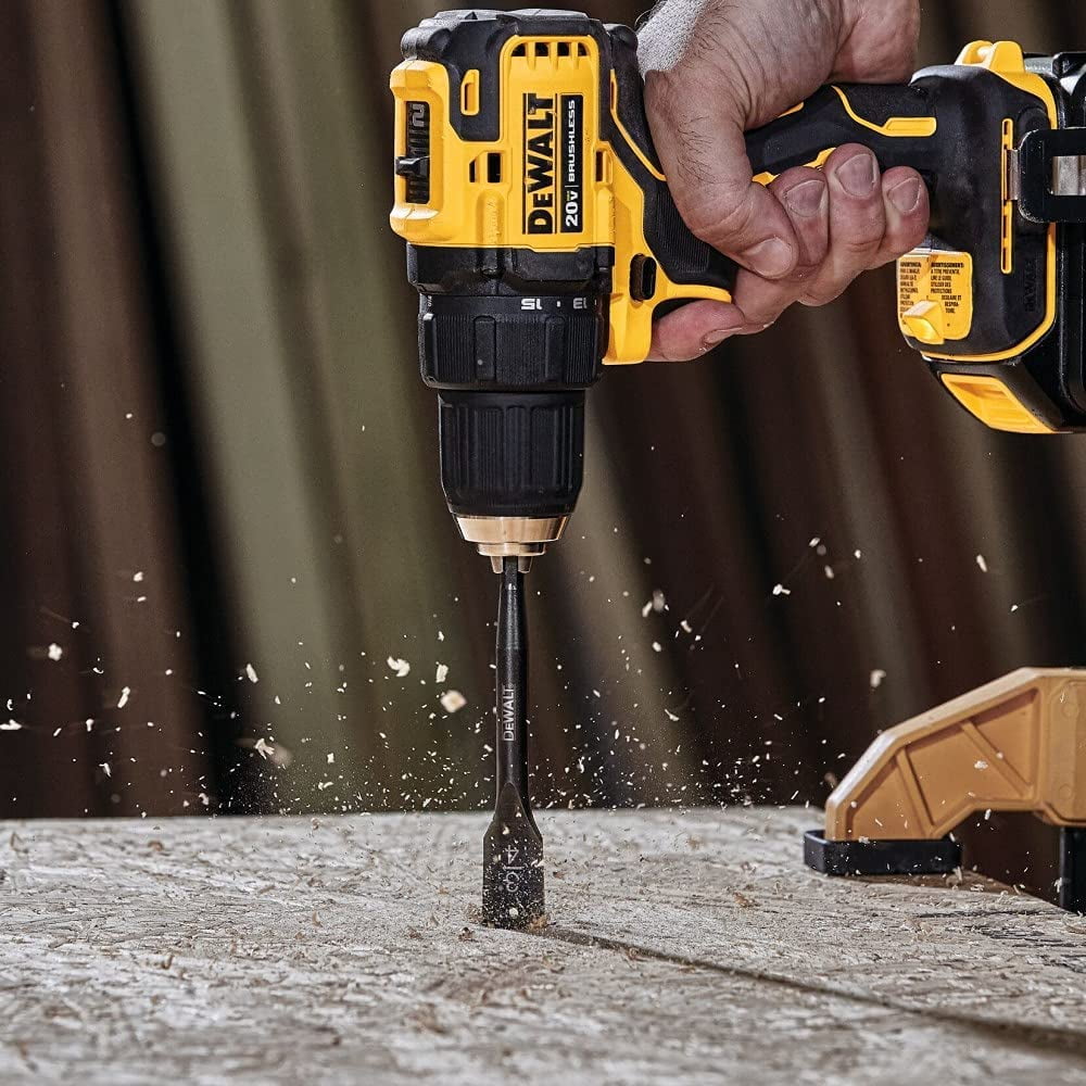 Dewalt DW1572 Heavy Duty Wood Boring Spade Bit, 3/8in Dia x 6in , Carbon Steel, 4-3/4in Flute