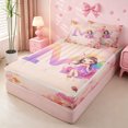 thumbnail image 2 of meiyoeat Cute Princess Zipper Twin Comforter Sets with Fitted Sheet and 2 Pillowcases,Initial Letter M Zipper Bedding Set For Girl,Pink Reversible,4-Piece, 2 of 7