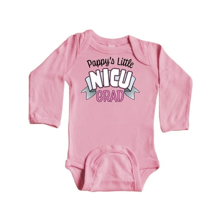 

Inktastic Pappy s Little Nicu Grad in Pink with Banner Gift Baby Boy or Baby Girl Long Sleeve Bodysuit