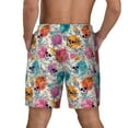 thumbnail image 2 of Lsque Mens Swim Trunks Skulls and Roses Pattern - Bathing Suit Compression Liner - Beach Swim Shorts Swimwear - (S-3XL) - Stretch Quick Dry -3X-Large, 2 of 9