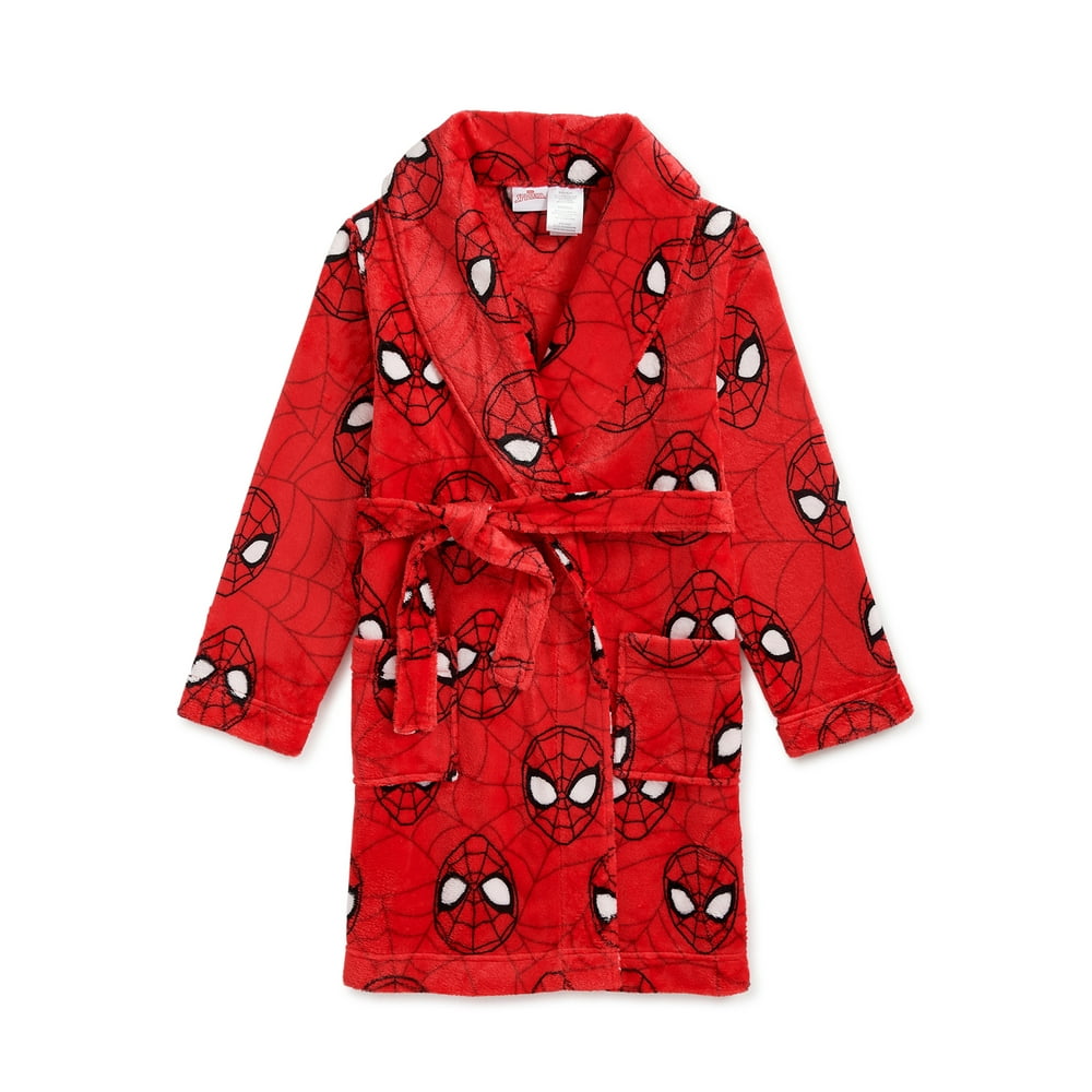 The Amazing Spiderman SpiderMan Boys Exclusive Super Soft Pajama Robe, Sizes 412 Walmart