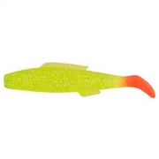 H&H Coastal Tackle 3" Cocahoe Minnow Jig Spin, Chartreuse, Glitter, & Fire Tail