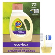 Tide Purclean Eco-box HE, 72 Loads Plant-based Liquid Laundry Detergent, 105 fl oz