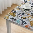 thumbnail image 5 of Acheng Dogs Love Dogs Cave Painting Square Fitted Table Cloths 100% Polyester Fiber 52*52, 5 of 8