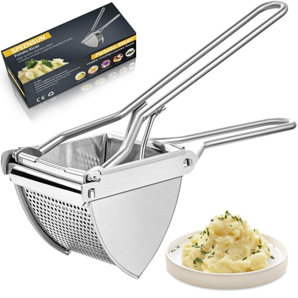Exprimidor de patatas SPEENSUN, más grande, 650 ml, acero inoxidable