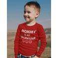 thumbnail image 3 of Tstars Boys Unisex Valentine's Day Shirts for Kids Love Mommy Is My Valentine Childrens Gift for Valentine's Day Cute Gift Idea for Boy Kids Long Sleeve T Shirt, 3 of 7