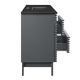 thumbnail image 4 of Single Sink Vanity Cabinet, Grey Gray Black, Wood, Mid Century Hotel Bedroom Bathroom, Modern Contemporary HB33683, 4 of 11