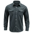 thumbnail image 2 of 100% Polyester Corduroy Foreign Trade Men Shirt, 2 of 6