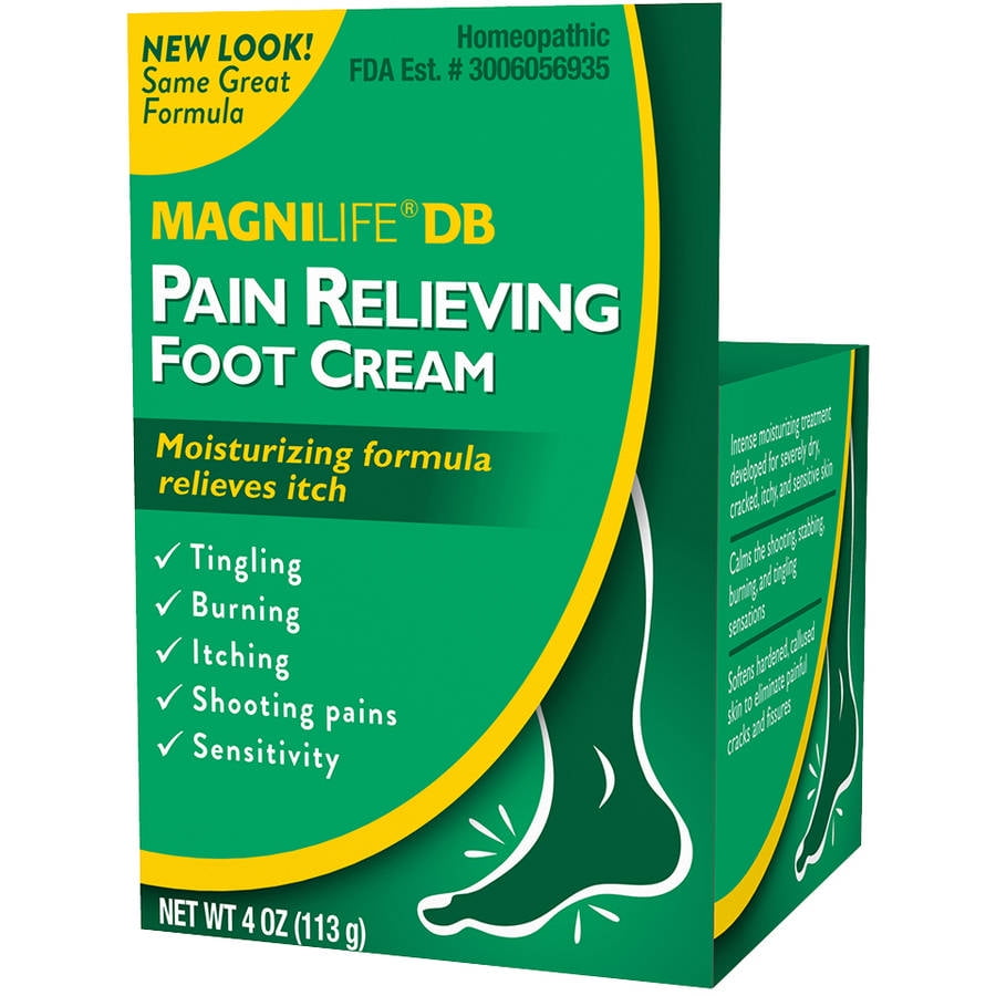 MagniLife DB Diabetes Pain Relieving Foot Cream, relieves foot pain and calms shooting, stabbing sensations, 4 Oz