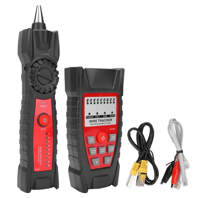 Wire Finder, Network Cable Line Sequence Easily Tested Network Cables Multifunctional Cable Tester GT66 RJ11/RJ45 Line Voltage For Cable Detector ANGGREK HJ1110