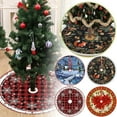 thumbnail image 5 of Classic Christmas Tree Skirt 48 Inches with Snow Pattern Plush Soft Tree Mat for Xmas Party Decorations Holiday Indoor Outdoor Festive Home Decor and Celebration, 5 of 5