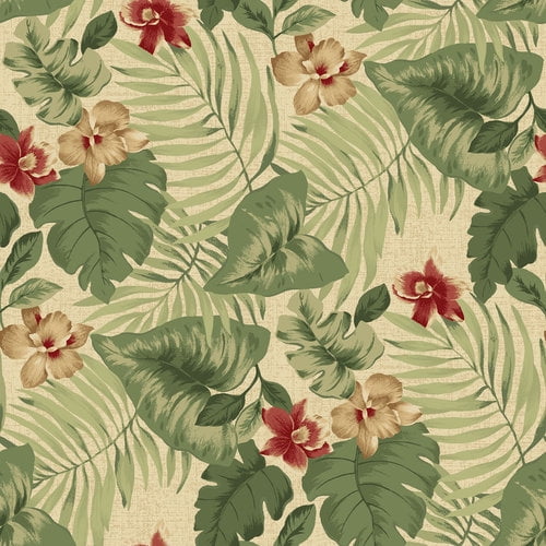 V.I.P by Cranston Kauai Palm Fabric, per Yard