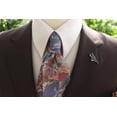 thumbnail image 5 of Yongchuantie 3.15-inch Men's High-quality Retro Grey Blue Abstract Pattern Formal Business Banquet Tie, 5 of 7