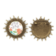thumbnail image 1 of Blanco flor planta pintura naranja Pin de gancho de metal vintage con forma de sol Unbranded  M, 1 of 3