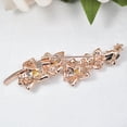 thumbnail image 5 of Women's Rose Gold Plated Yellow And Clear Cubic Zirconia Wedding Bridal Flower Leaf Brooch, 5 of 5