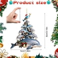 thumbnail image 3 of 2D Stacked Sea Animal Christmas Acrylic Ornament, Cute Tree Hanging Pendant, Acrylic Hanging Ornament Home Party Decor for Living Room, Bedroom, Mantle and Porch Display,C, 3 of 7