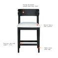 thumbnail image 5 of Beautiful Drew Counter-Height Stools by Drew Barrymore, Rich Black Finish, 2 Pack, 5 of 14