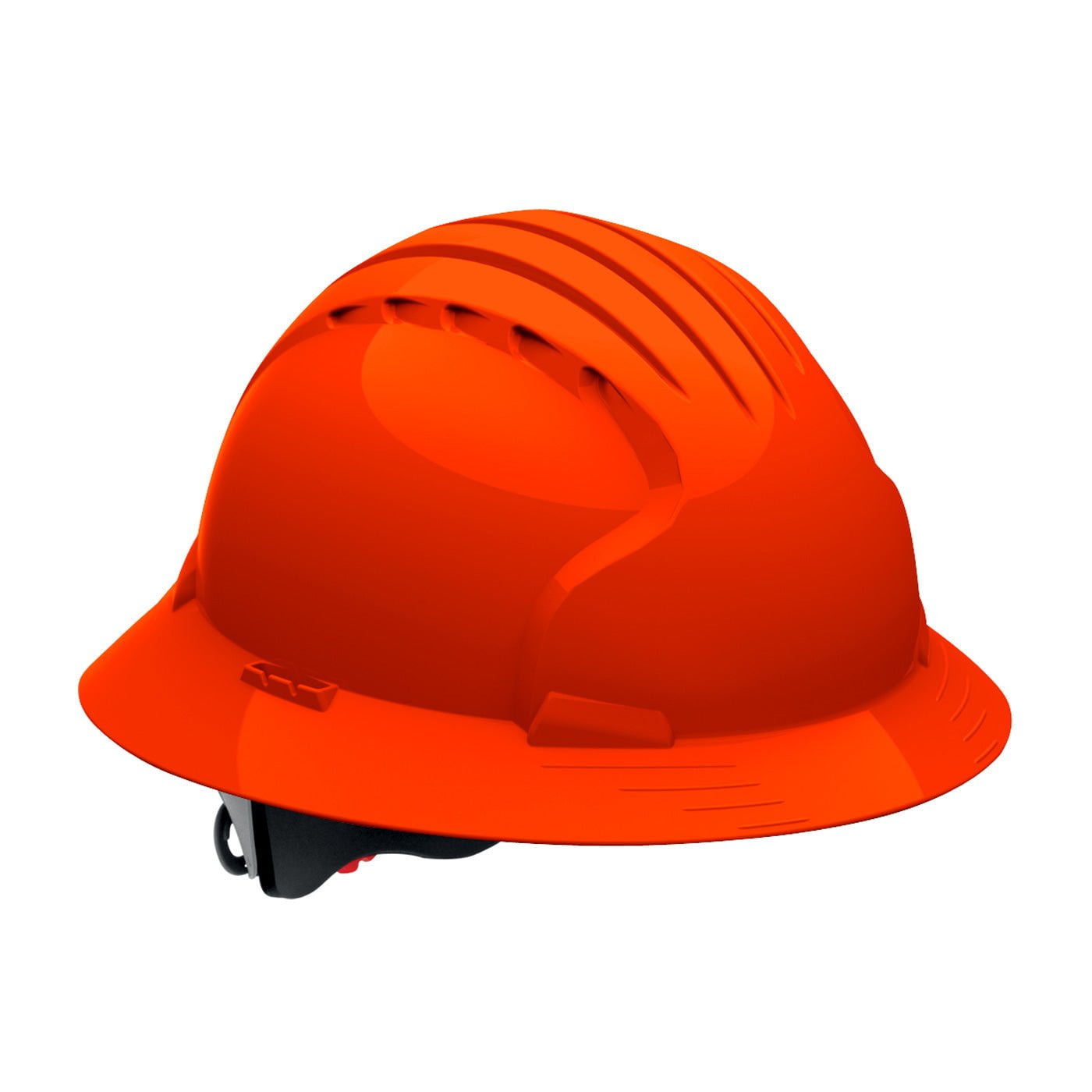 Evolution Deluxe 6161 Full Brim Hard Hat with HDPE Shell, 6-Point Polyester Suspension and Wheel Ratchet Adjustment