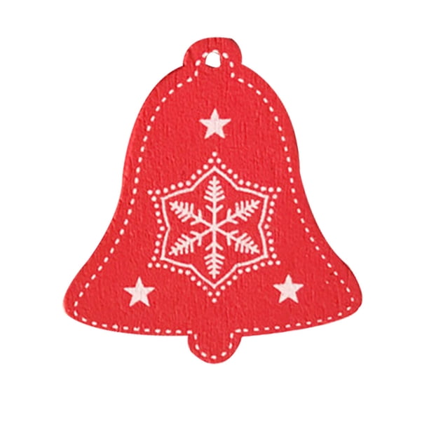 Adorno para árbol de Navidad Matsuzay 10 Uds. Madera Natural Rojo