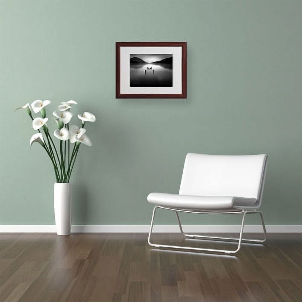 Matted art under acrylic in a wood frame