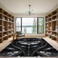 thumbnail image 2 of ODIKA 9'x12' Washable Area Rug Death Academic Moth Witchy Astral Scrollwork Academia Gothic for Master Suite, California King, Under Bed, Non-Shedding, Easy Care, 2 of 7