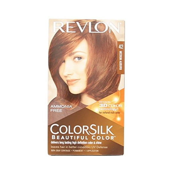 6 Pack Revlon ColorSilk Beautiful Permanent Hair Color (42) Medium ...
