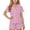 Pink, variant on Girls' Pajama Sets 2 Piece, Soft Casual Short Sleeve Kids' Summer Sleepwear Mint Green Size 10