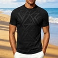 thumbnail image 4 of Men's Athletic Crew Neck T-Shirt - Lightweight Breathable Workout Tees for Gym Running, Training and Urban Sports Size 3XL Black, 4 of 5