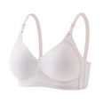 thumbnail image 2 of Wireless Ribbed Bras for Women Comfortable Full Cup Adjustable Bralettes Seamless Push up Support Lingerie, 2 of 4