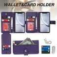 thumbnail image 2 of ELEHOLD Luxury Wallet Case for iPhone XR (6.1") Card Slots Zipper Purse Stand Function with Crossbody Strap Wrist Strap PU Leather Shockproof Case for iPhone XR,Purple, 2 of 7
