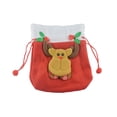 thumbnail image 1 of Wosthever Bolsas con cordón de Navidad de dibujos animados, embalaje de regalo, muñeco de nieve de Navidad, decoración tridimensional, bolsa de Kits de decoración para fiestas Alce Wosthever HA068770-04, 1 of 6