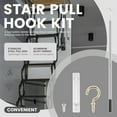 thumbnail image 5 of AEVXKHI 2 Sets Stainless Steel Attic Pull Down Hook Parts, Efficient Convenient Attic Ladder Pull Kit, Fast Assembly Attic Ladder Pull Down Hook, 5 of 9
