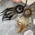 thumbnail image 5 of Ethnic Natural Stone Bells Dreamcatchers Wall Art Handmade Feathered Tassels Wall Ornament Car Hangers Decors, 5 of 9