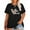 3-Black, variant on XCHQRTI Leopard Be Kind Shirt for Women Plus Size Graphic Tees Short Sleeve Tops