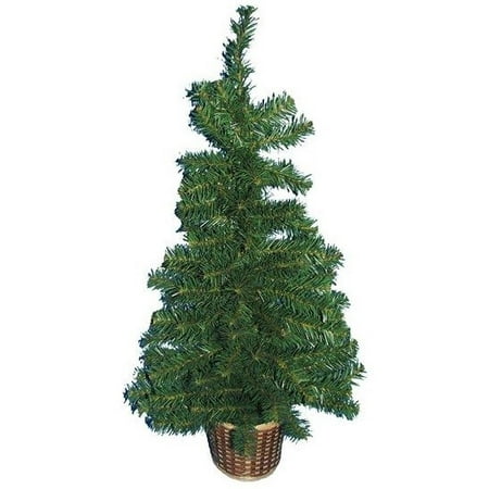 Round Rattan Basket Base 24 Inch Christmas Tree with 60 Branch Tips TR1130