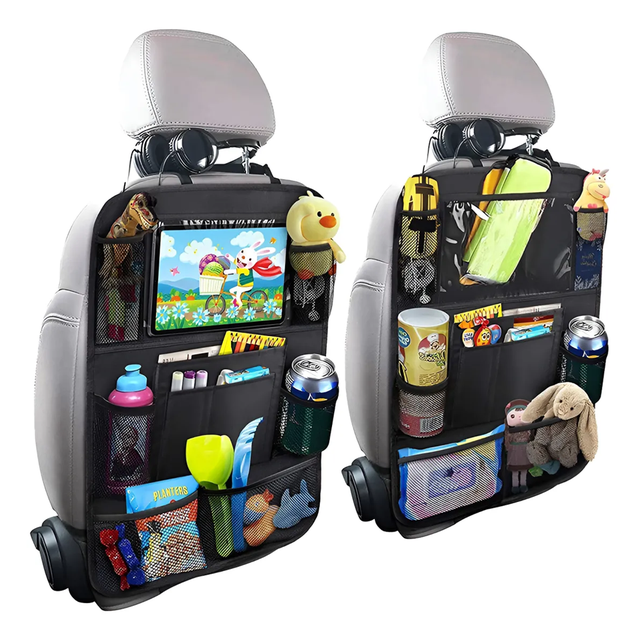 Organizador 2 Piezas Para Asiento Trasero De Auto Universal Xtellar negro