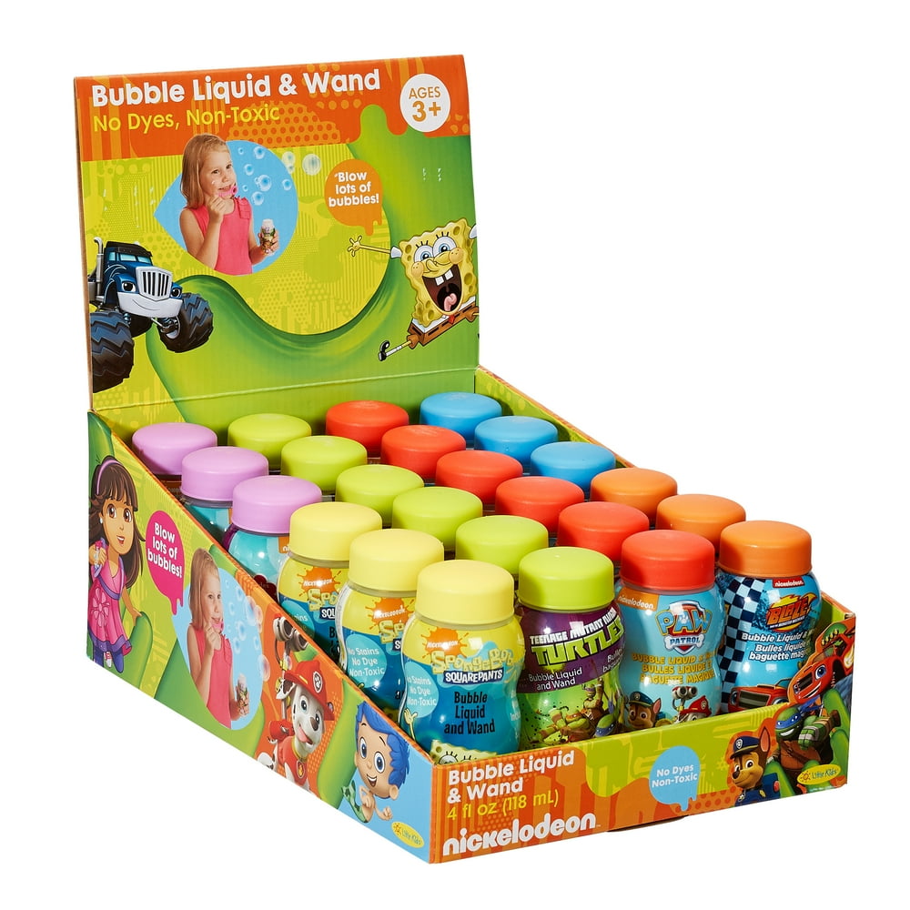 Little Kids 24 Pack of Nickelodeon 4 Fluid Ounce Bubbles with Wands
