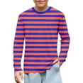 thumbnail image 5 of UQJfacai Girls Striped Long Sleeve T Shirts Kids Summer Oversized Tops Color Block Cute Casual Crewneck Tees 3-14 Years, 5 of 8