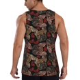 thumbnail image 6 of Rocae Hearts and French Bulldog for Men's Workout Tank Top Men's Running Tank Top Dry Fit Athletic Workout Tank TopsMedium, 6 of 9