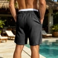 thumbnail image 6 of Big & Tall 7" Mens Shorts Elastic Waist with Pockets Summer Casual Beach Short Pants Fathers Gifts S-5XL, 6 of 7