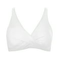 thumbnail image 5 of Womens Bathing Suit Tops Women Lace Up Swimwear Tops Full Coverage Bikini Top Push Up Swim Crop Top Tie Back Bathing Suit Tops Female Womens Bikini & Tankini Tops(White,XXL), 5 of 6