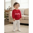 thumbnail image 5 of Miaouyo 3-6T Kids Baby Girls Boys Christmas Sweater Candy Cane Gingerbread Letter Embroidered Crewneck Long Sleeve Knit Tops, 5 of 9