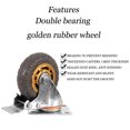 thumbnail image 5 of Ycvsad 3 inch Caster Wheels Heavy Duty casters Set of 4,Rubber Swivel Caster Quiet Anti-Skid with Brake 360 Degree Double Ball Bearing Castors(2PCS Fixed Caster Wheels 2PCS Swivel Casters with Brake), 5 of 6